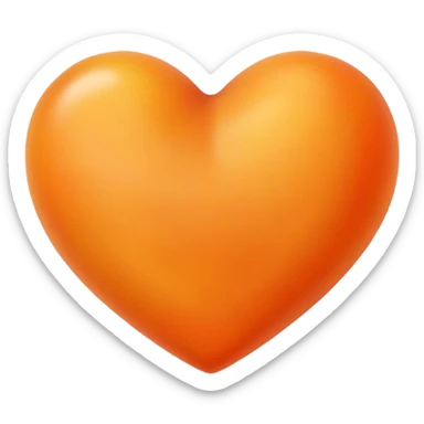 Apricot heart sticker