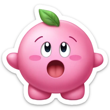 Cute Kirby soda sticker