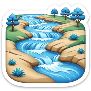 A flowing river sticker