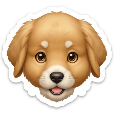Golden Baby dog face 🐶 sticker