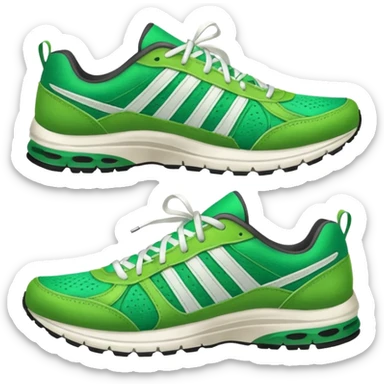 "Green Running shoes sticker