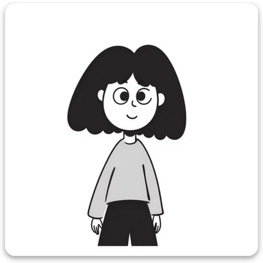 hand drawn eyes looking straight ahead sticker