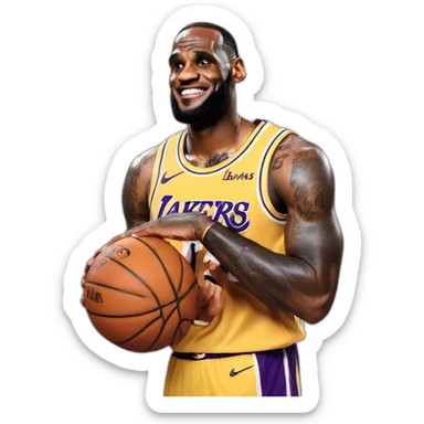 Lebron james lakers sticker