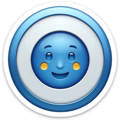 pin but blue not red sticker