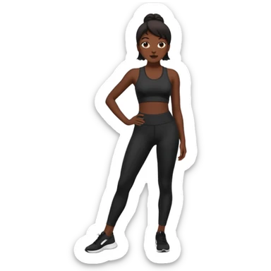 legging noir forme ronde sticker