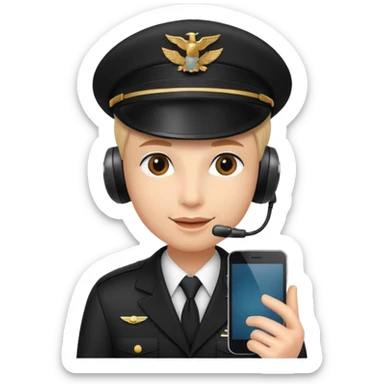 a phone as pilot sticker