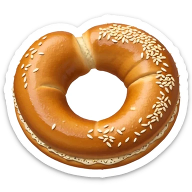 simit with extra sesame seeds, apple style emoji sticker