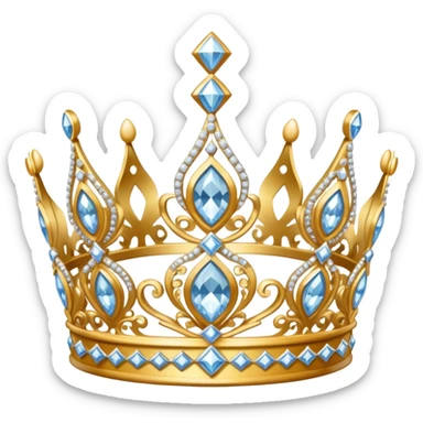 Diamond princess crown sticker