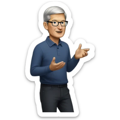 Tim Cook making presentation sticker