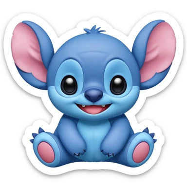 Stitch in  rosa sticker