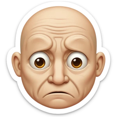 disgusted face sticker