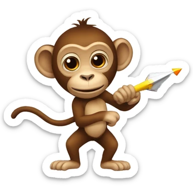 Monkey with a dart sticker