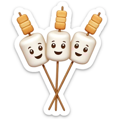 marshmallows on skewers sticker