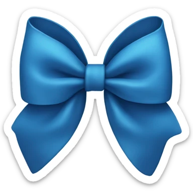 Blue bow sticker