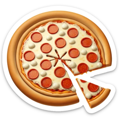 pizza with pepperonis sticker