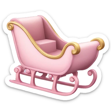 light pink sleigh sticker