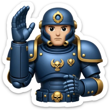 space marine iron hands sticker