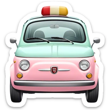 Fiat 500 Pastel  sticker