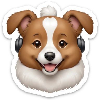 Dog with AirPods  sticker