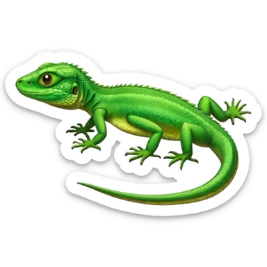 green lizard reptile sticker