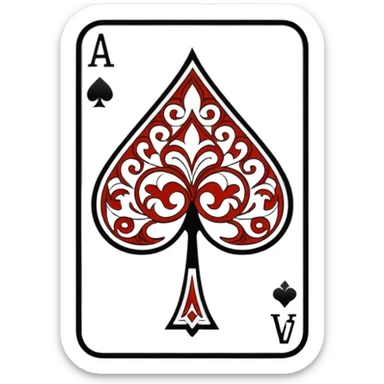 playing card ace of spades sticker