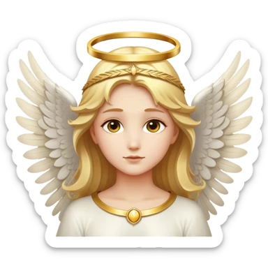 Angel with halo and wings sticker