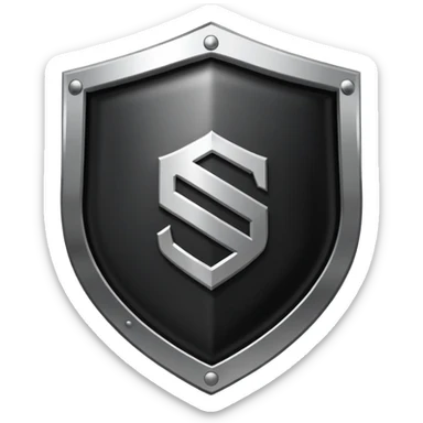 Shield logo with SCO letters in black and white sticker