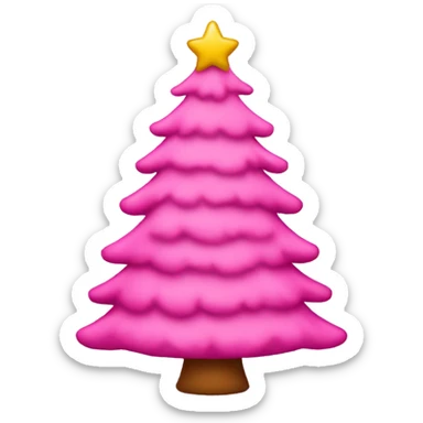 Pink Christmas tree sticker