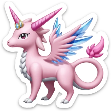 Diancie-Palkia-Amaura-Aurorus-aesthetic-fusion sticker