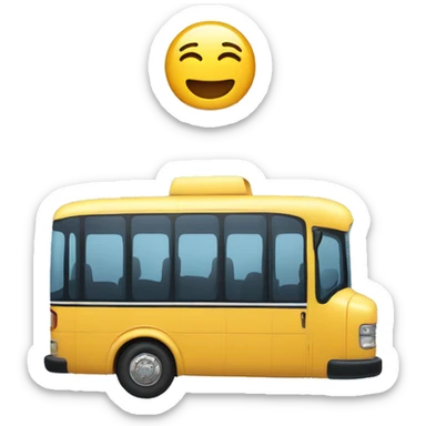 A bus with a swing inside sticker