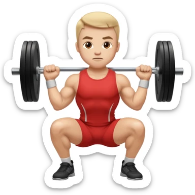 barbell squat sticker