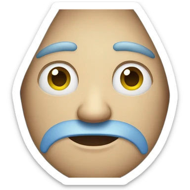 crying man with blue beard sticker