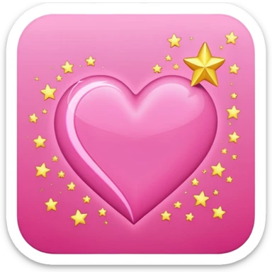 pink heart shooting star lines wand emoji sticker