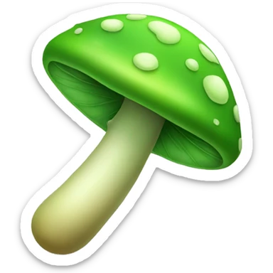 Green Mushroom with V leaves sticker