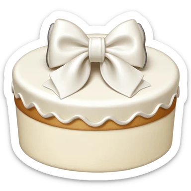White bow cake  sticker