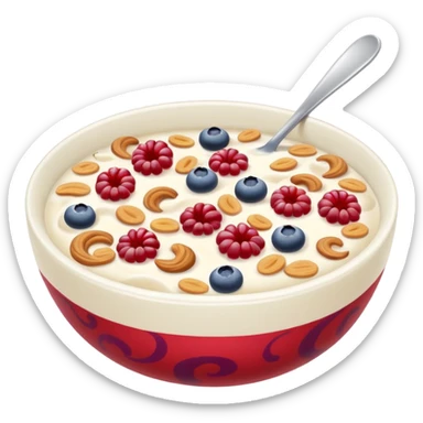 Cereal wild berry red swirls sticker