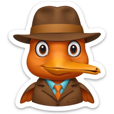Perry the platypus sticker