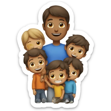 un homme qui aime les enfants sticker