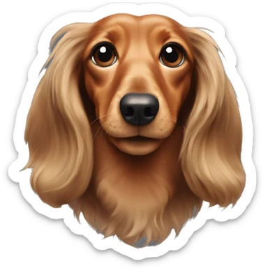 Longhaired Dachshund  sticker