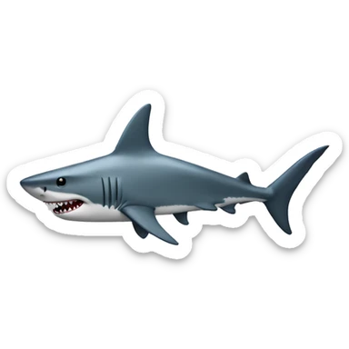 Shark with a top hat sticker