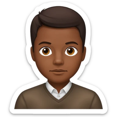 Ricky Bell with dark brown hair  sticker