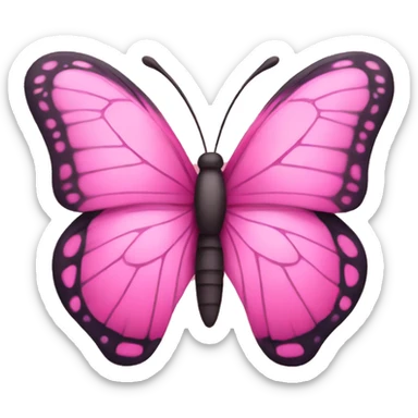 pink butterfly sticker