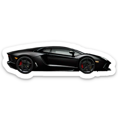 black aventador lamborghini SIDE VIEW sticker