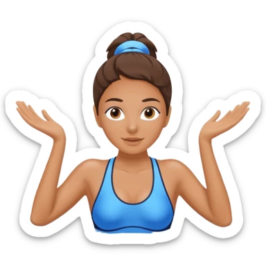 Water aerobics lady sticker