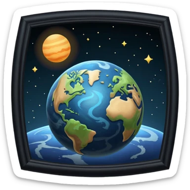 The planet with a roof sticker