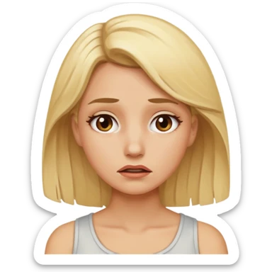 Blonde having a heart attack sticker