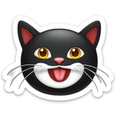 Black Cat chili pepper sticker