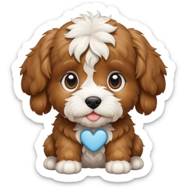 Cavapoo puppy sticker