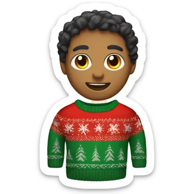 ugly christmas sweater sticker