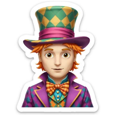 Mad Hatter from Alice in Wonderland movie sticker